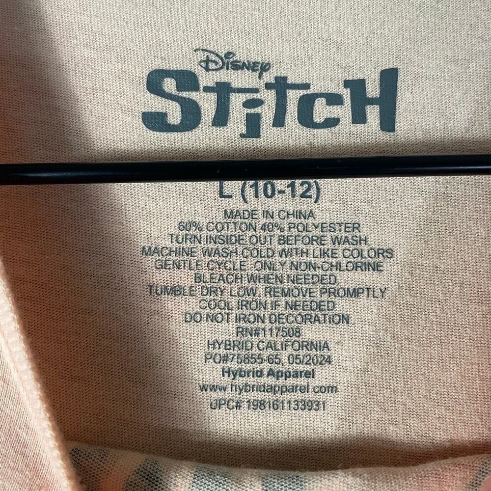 Disney Stitch Halloween Graphic T-Shirt Kids L Gimme Candy Bat Pumpkin Tie Dye - Thumbnail 7