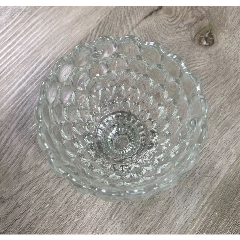 Vintage Avon Clear Bubble Glass Footed Candy Dish Sherbet Compote - Thumbnail 8