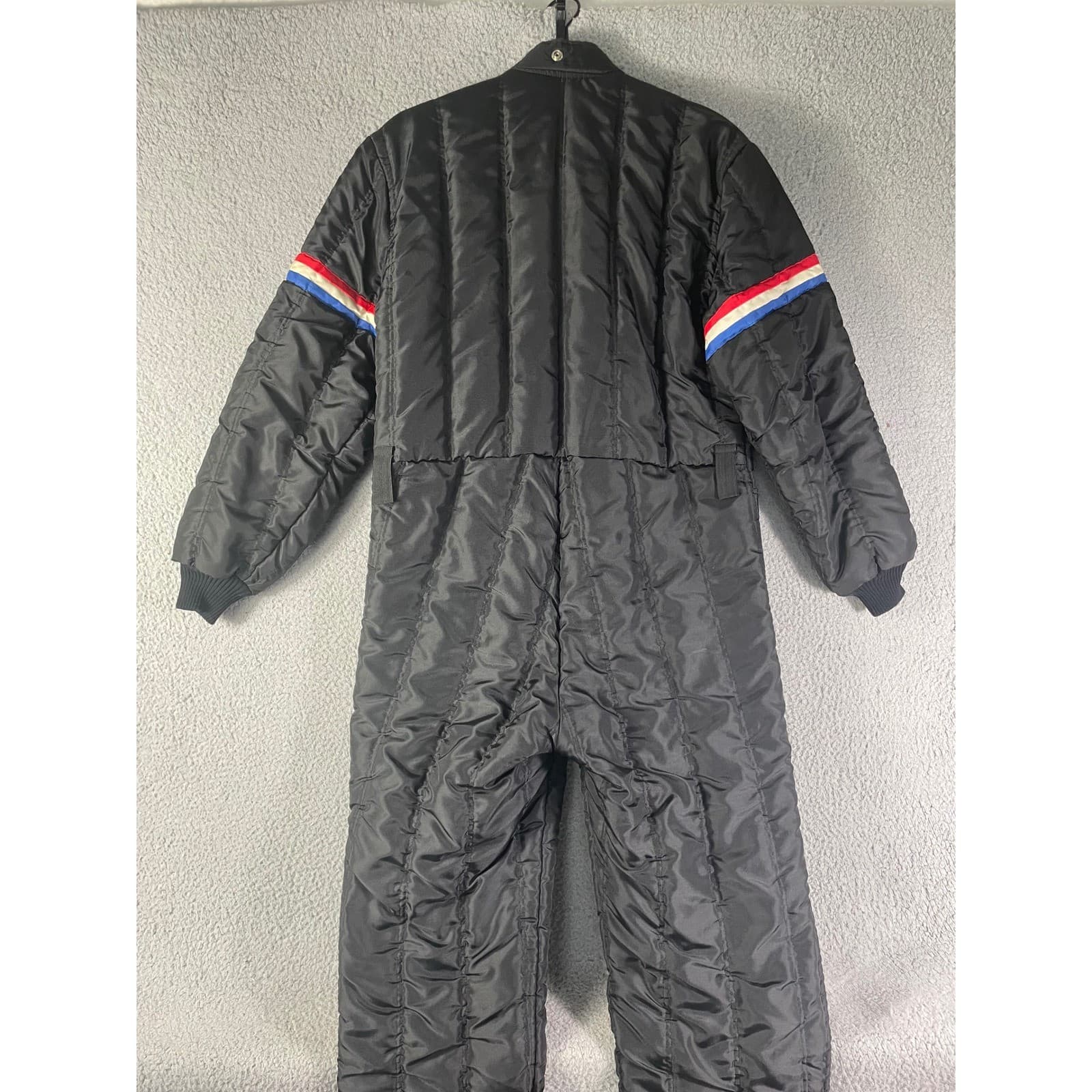 Vintage Insulated Snow Suit Mens L Black Quilted Coveralls Workwear Patches - Thumbnail 17