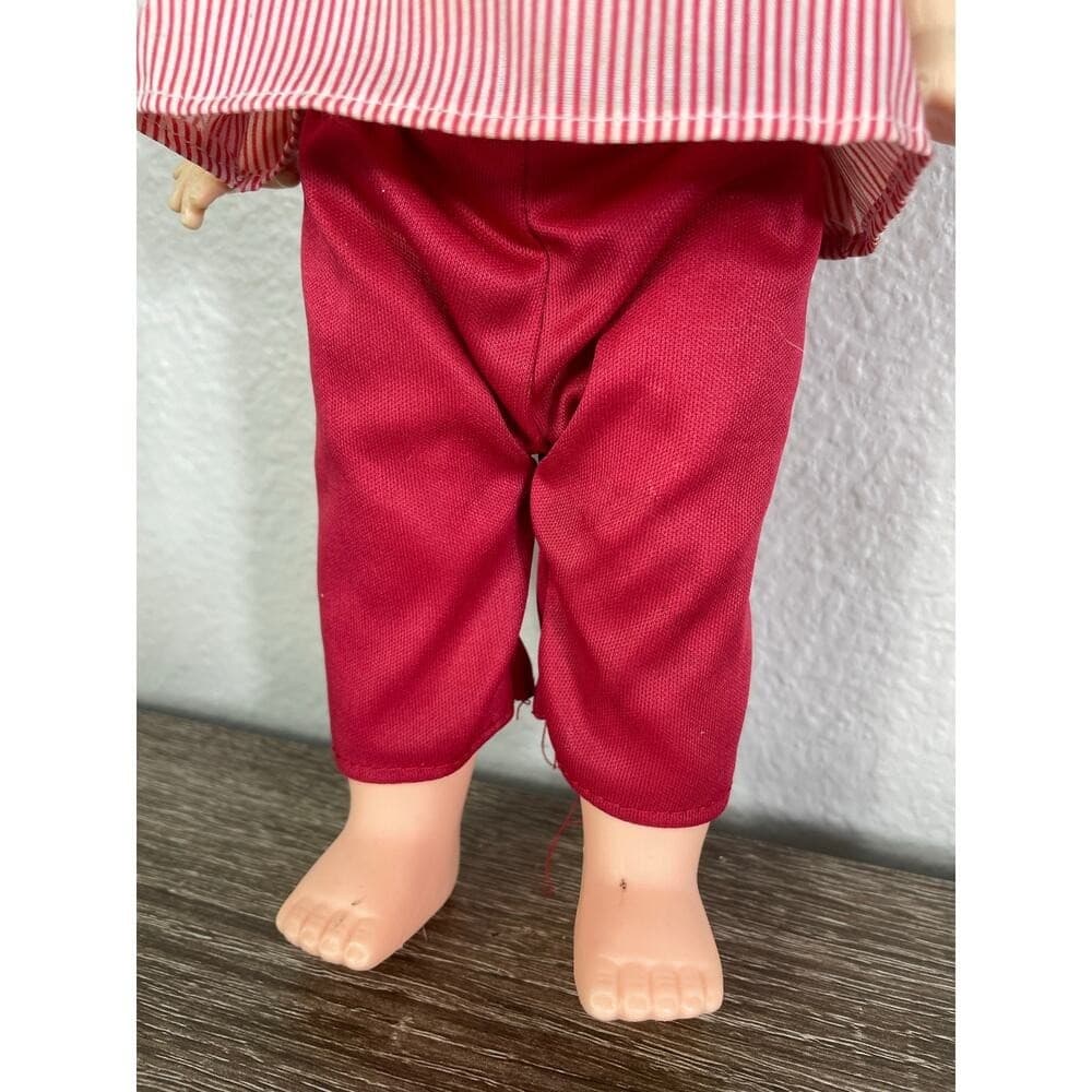 Horsman 1960s Drink Wet Baby Doll 18in Sleep Eyes Red Outfit Vintage Toddler Toy - Thumbnail 5
