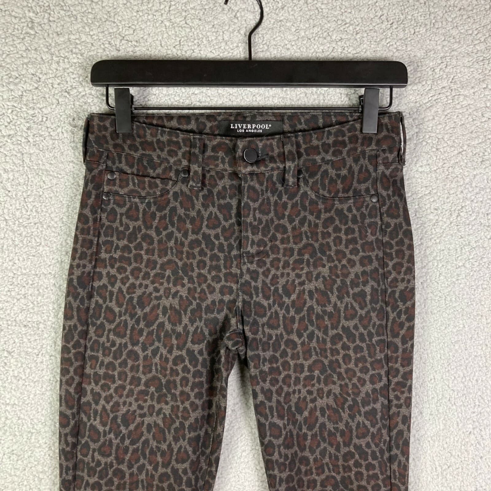 Women's Animal Print Pull On Skinny Pants Liverpool Madonna Stretch Size 0 (25) - Thumbnail 3