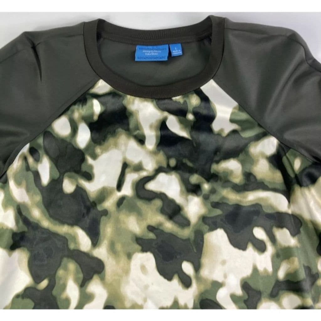 Simply Vera Wang Women's Camouflage Raglan Long Sleeve Shirt Size L - Thumbnail 2