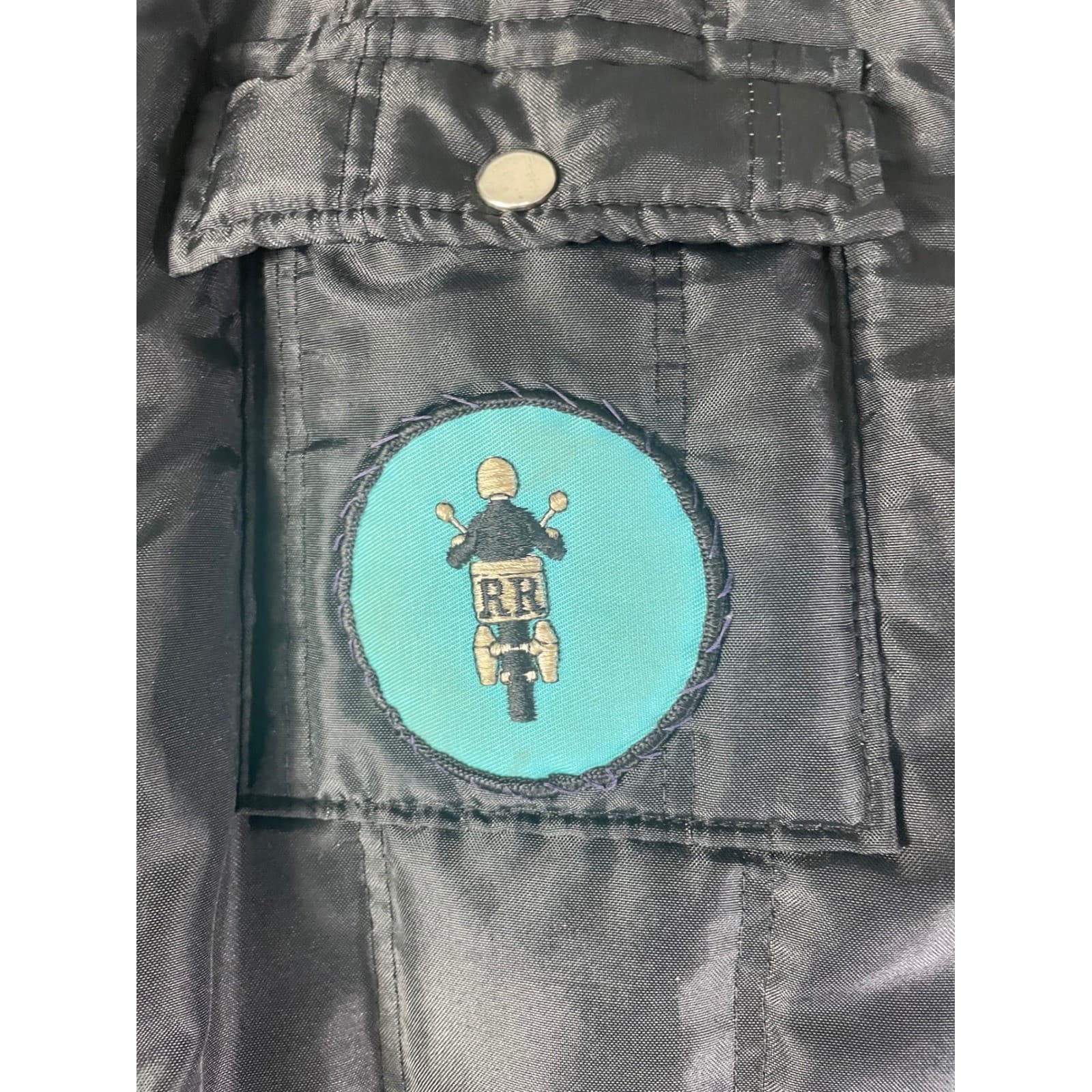 Vintage Insulated Snow Suit Mens L Black Quilted Coveralls Workwear Patches - Thumbnail 9
