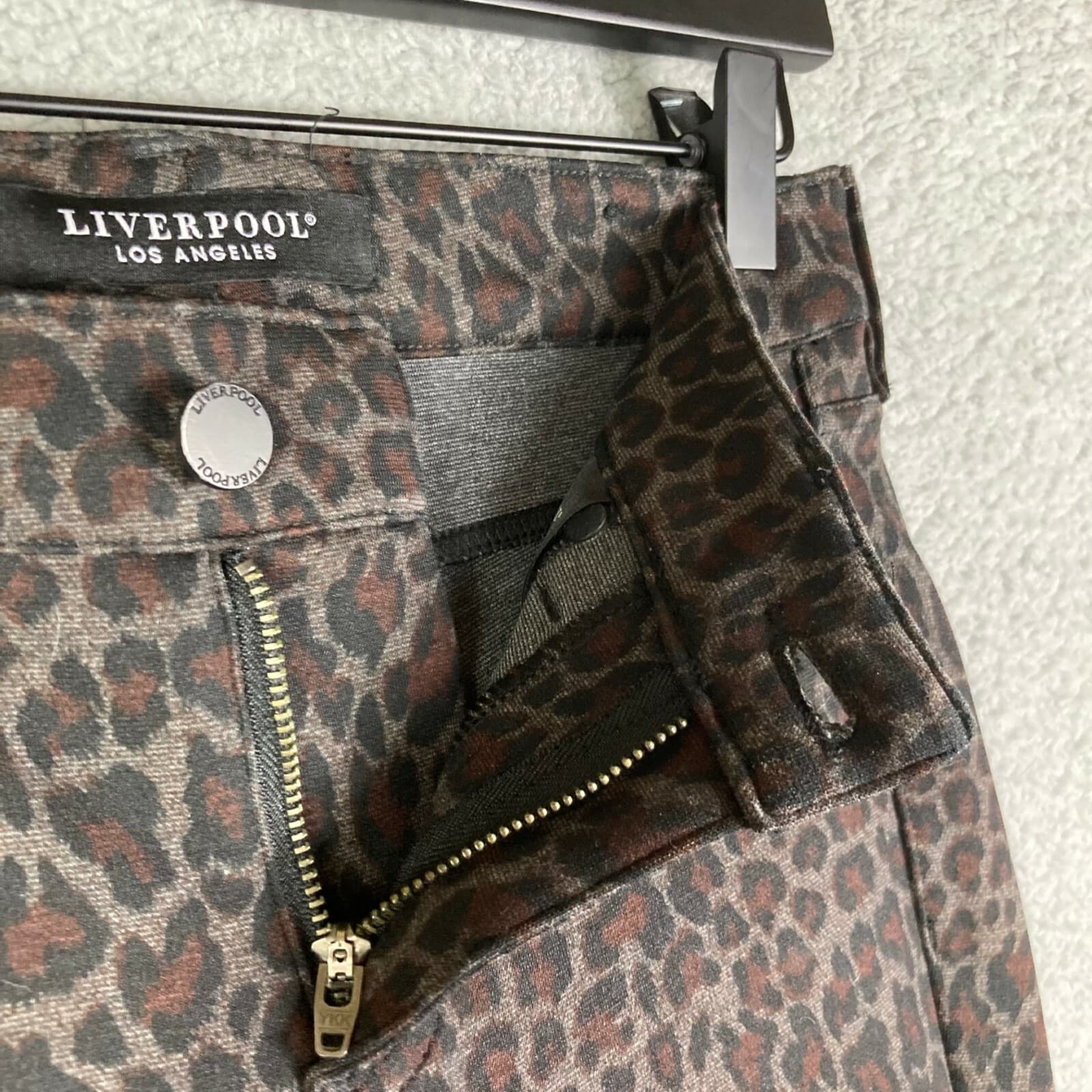 Women's Animal Print Pull On Skinny Pants Liverpool Madonna Stretch Size 0 (25) - Thumbnail 10