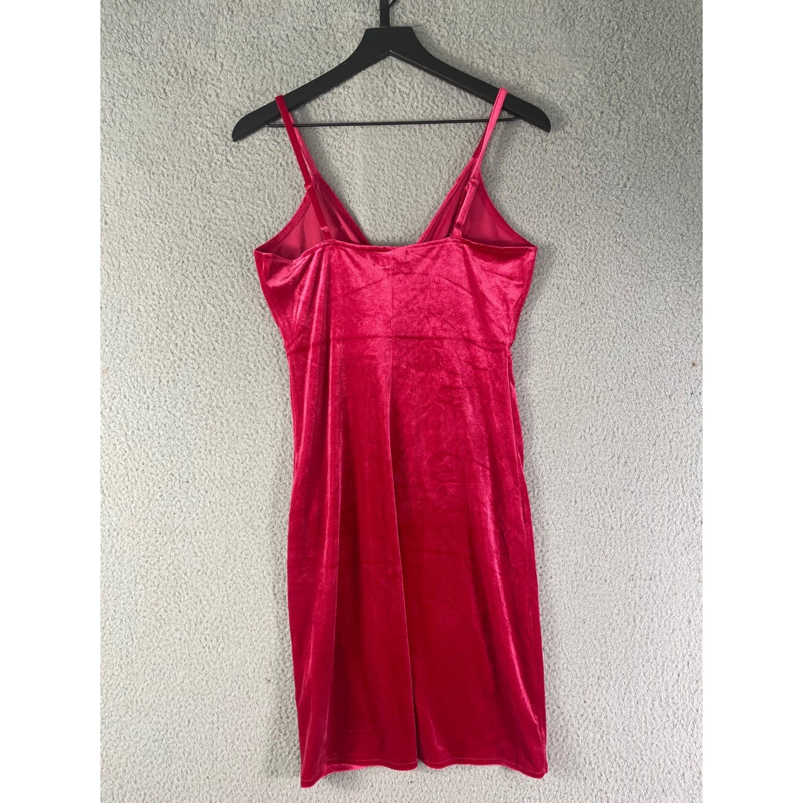 Wet Seal Magenta Velvet V-Neck Draped Mini Dress Pink 30-3568 Womens Small NWT - Thumbnail 10