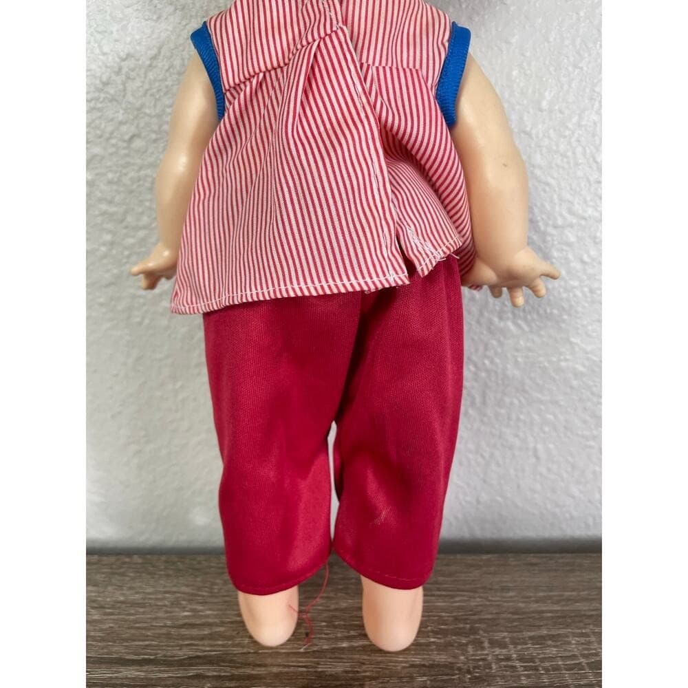 Horsman 1960s Drink Wet Baby Doll 18in Sleep Eyes Red Outfit Vintage Toddler Toy - Thumbnail 9