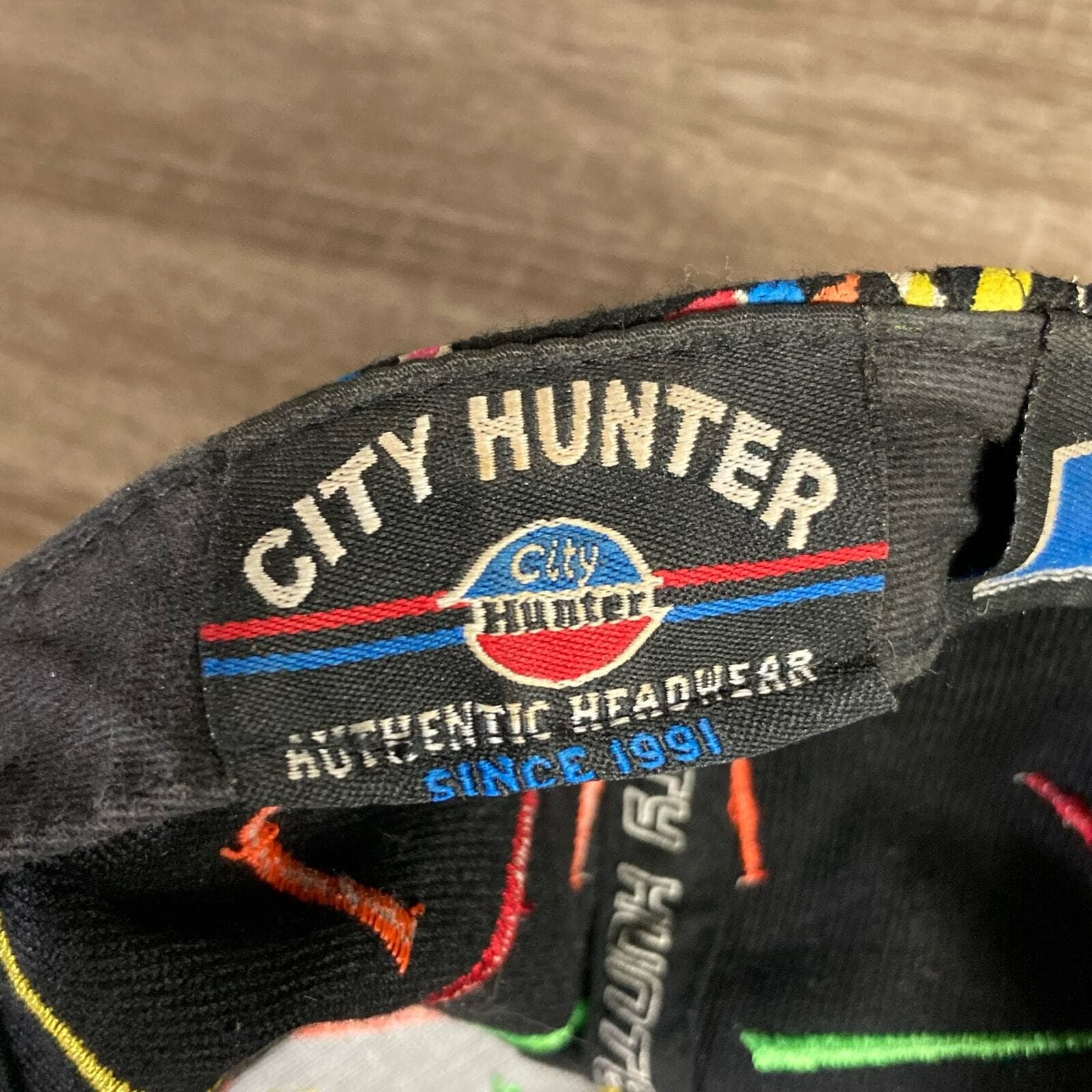 City Hunter Men's Fitted Baseball Cap Multicolor Retro Embroidered Hat L - Thumbnail 2