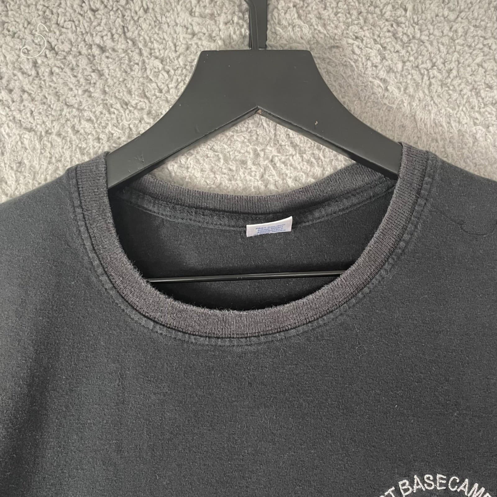 Danfe Everest Base Camp Nepal T-Shirt Black Embroidered Map Mens Large - Thumbnail 9