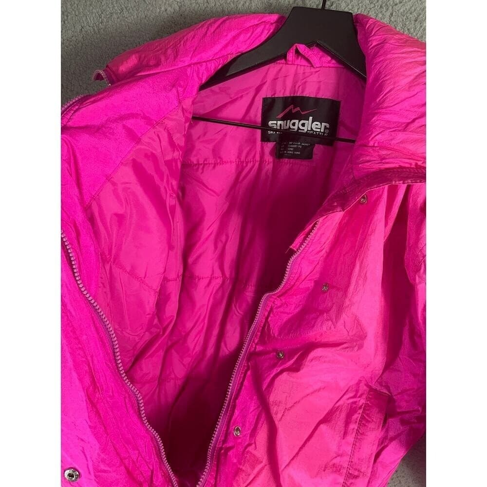 Vintage Snuggler Seattle 80s Pink Nylon Ski Jacket XS Belted Davos Windbreaker - Thumbnail 12