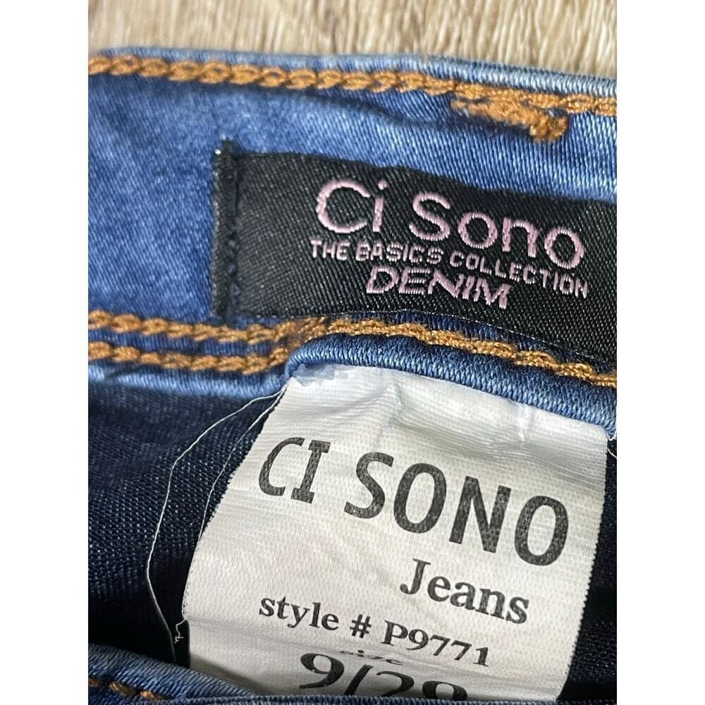 Ci Sono Women’s Blue Stretch Denim Skinny Jeans Mid Rise Basic Fit Size 9/28 - Thumbnail 5
