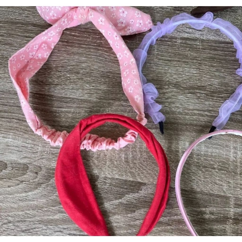 Lot of 8 Women’s Floral & Solid Multicolor Headbands Boho Stretch Hair Accessory - Thumbnail 3