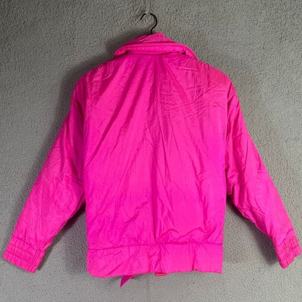 Vintage Snuggler Seattle 80s Pink Nylon Ski Jacket XS Belted Davos Windbreaker - Thumbnail 5