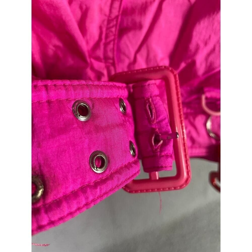Vintage Snuggler Seattle 80s Pink Nylon Ski Jacket XS Belted Davos Windbreaker - Thumbnail 6