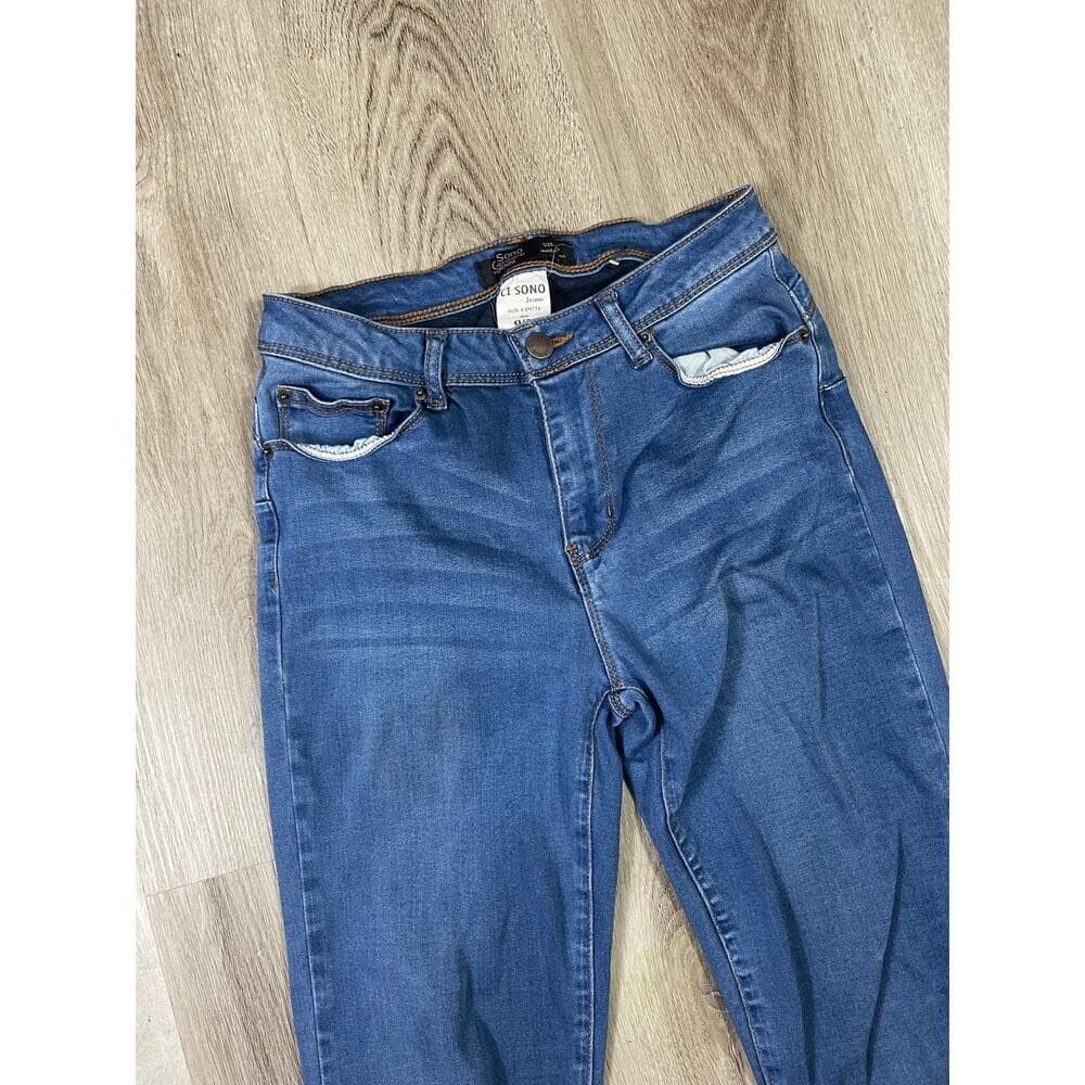 Ci Sono Women’s Blue Stretch Denim Skinny Jeans Mid Rise Basic Fit Size 9/28 - Thumbnail 2