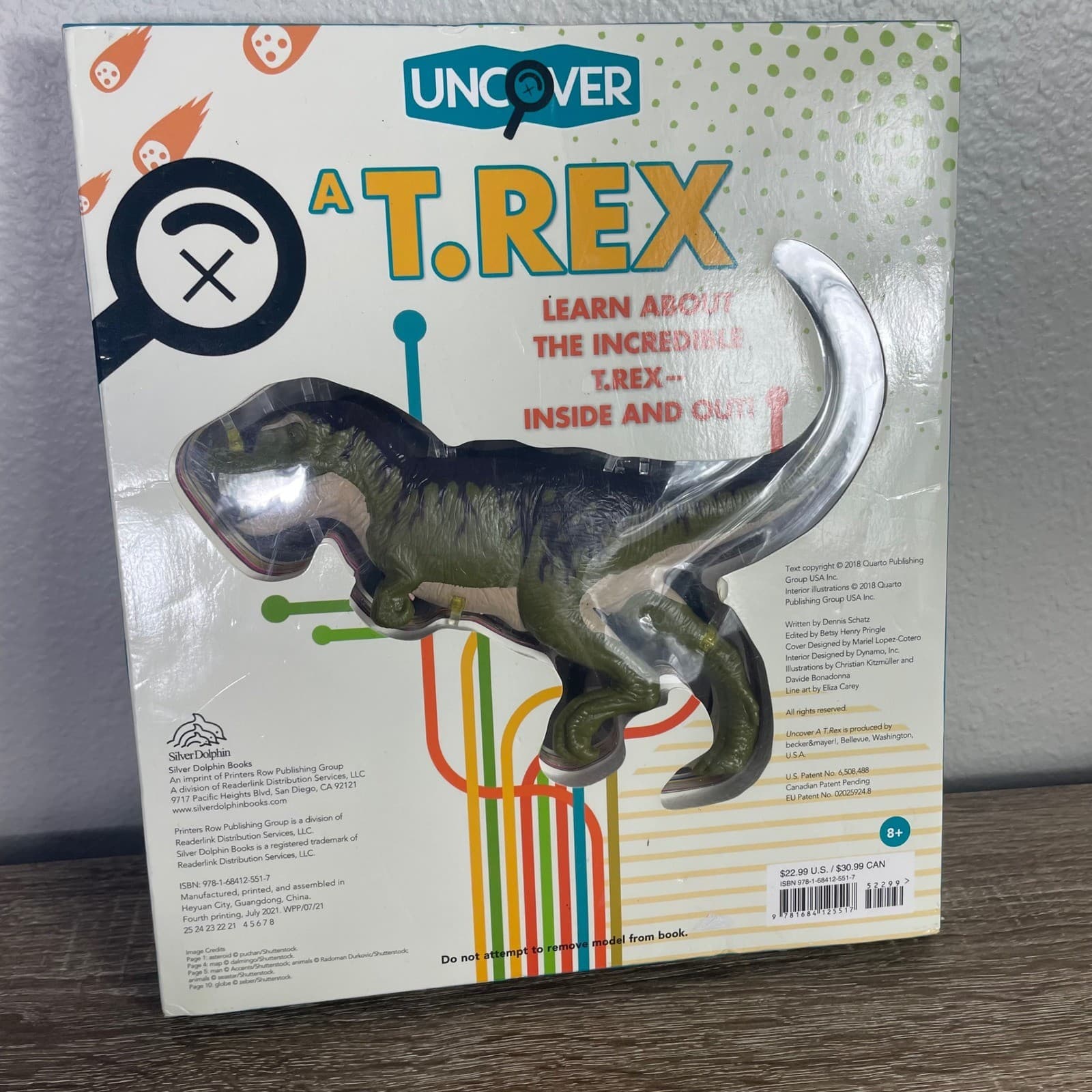 Silver Dolphin Uncover A T.Rex 3D Anatomy Interactive Dinosaur Book 2021 STEM - Thumbnail 5
