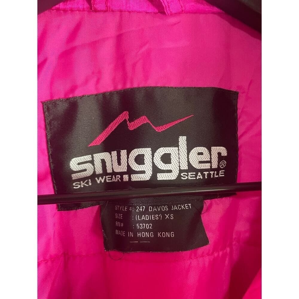 Vintage Snuggler Seattle 80s Pink Nylon Ski Jacket XS Belted Davos Windbreaker - Thumbnail 3