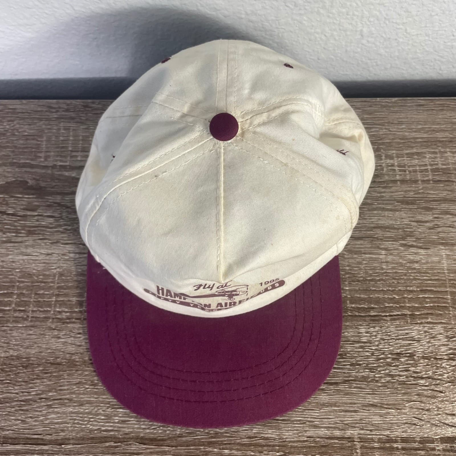 Vintage Hampton Airfield 1945 1995 Snapback Hat Aviation USA Cap Adjustable Mens - Thumbnail 4
