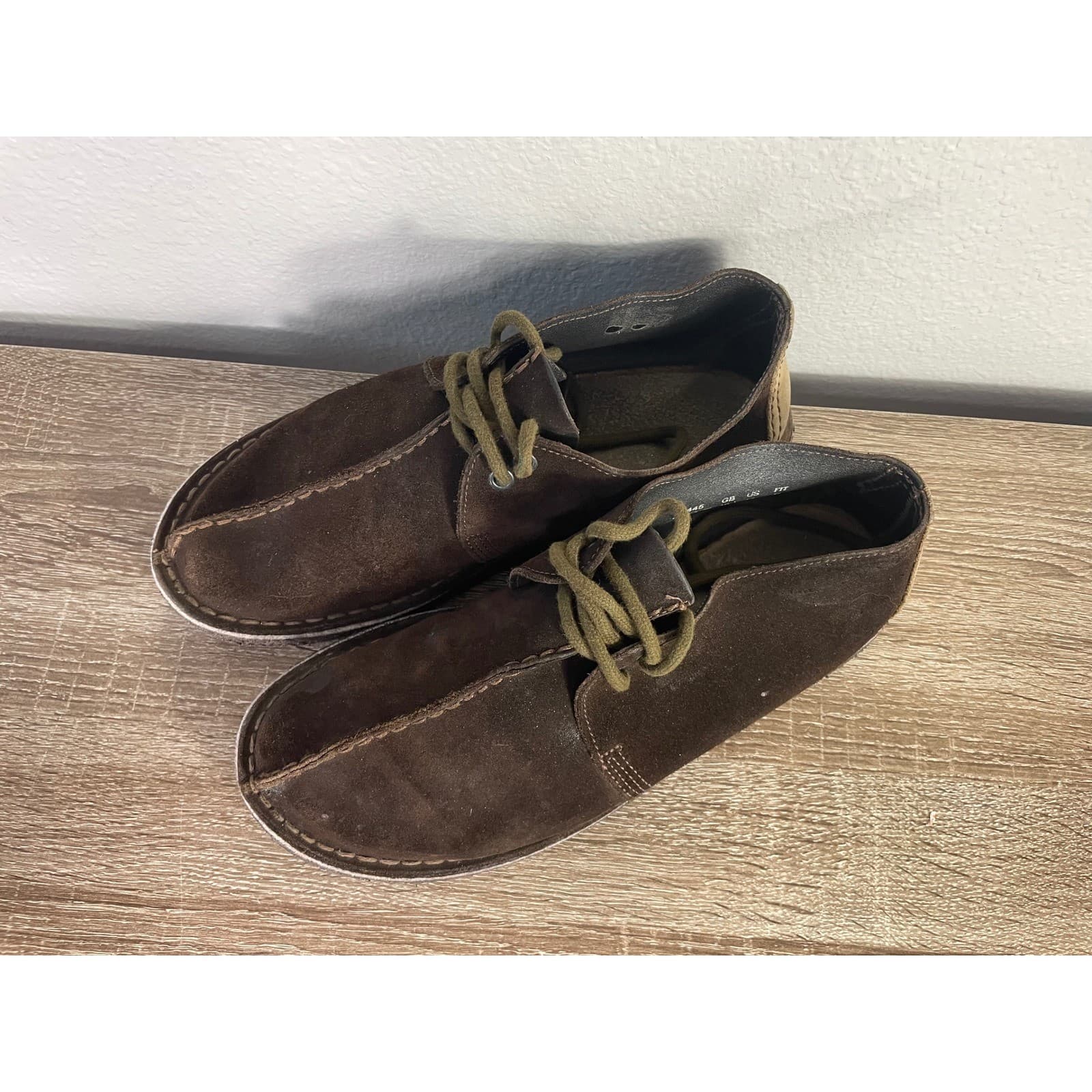 Clarks Originals Desert Trek Mens Brown Suede Shoes 36445 Size 11 M Crepe Sole - Thumbnail 8