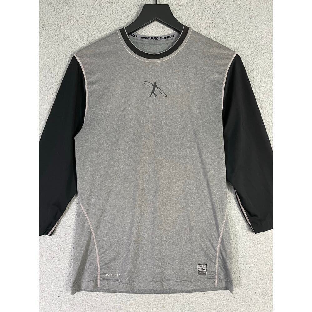 Nike Pro Combat Ken Griffey Jr Men’s Small Gray Compression Base Layer Shirt - Thumbnail 4