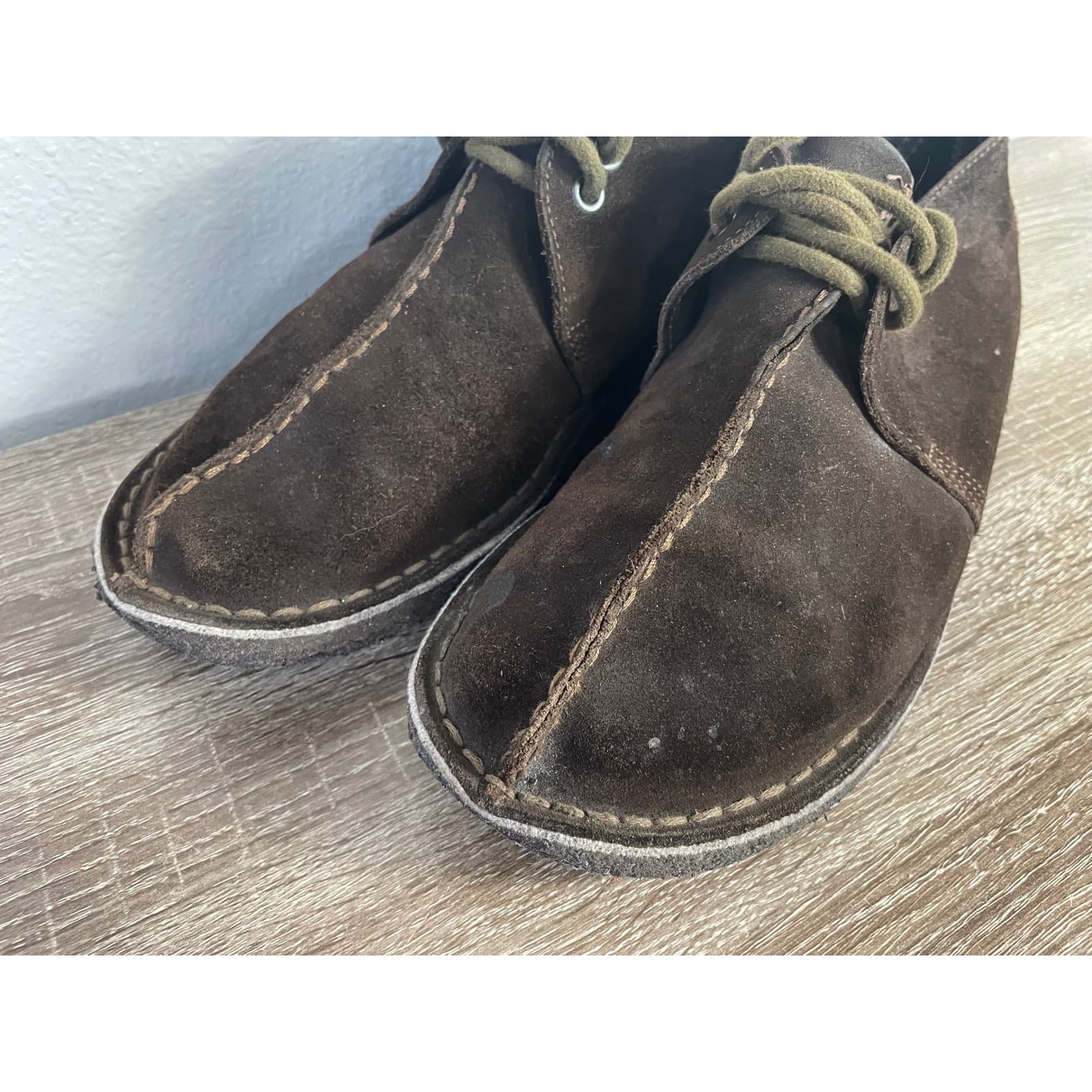 Clarks Originals Desert Trek Mens Brown Suede Shoes 36445 Size 11 M Crepe Sole - Thumbnail 10