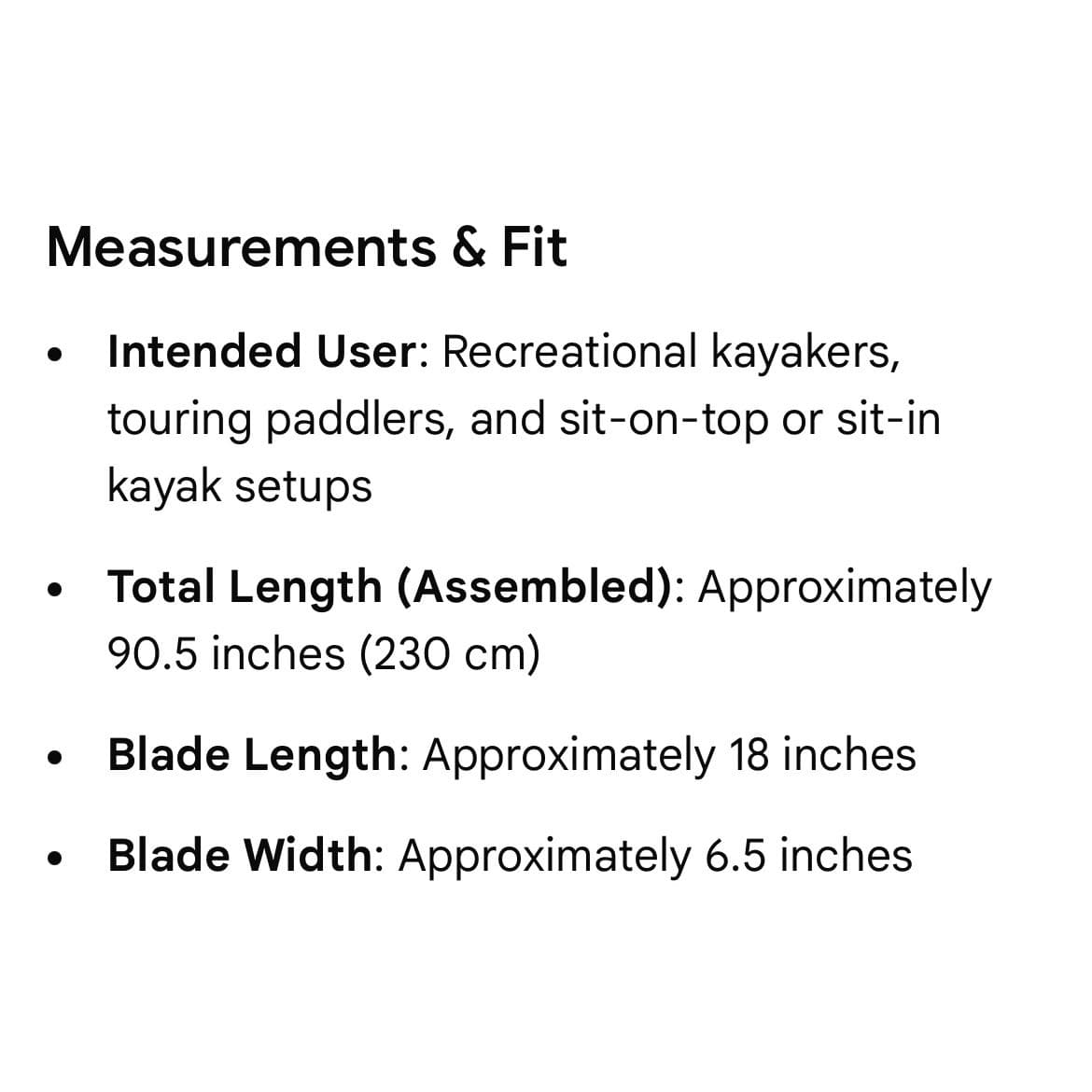 Aqua Bound Flaire 2 Pc Kayak Paddle 90.5" Black Asymmetrical Dihedral 230 cm - Thumbnail 3