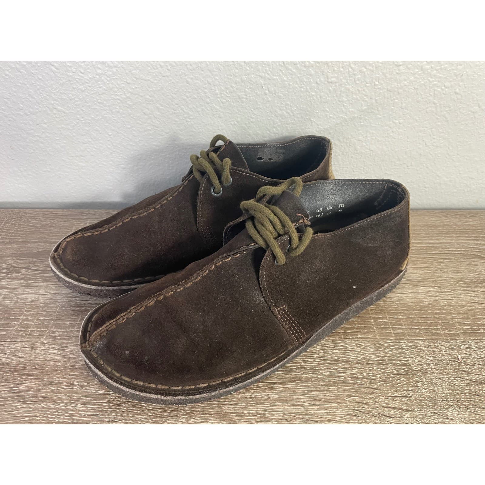 Clarks Originals Desert Trek Mens Brown Suede Shoes 36445 Size 11 M Crepe Sole - Thumbnail 7
