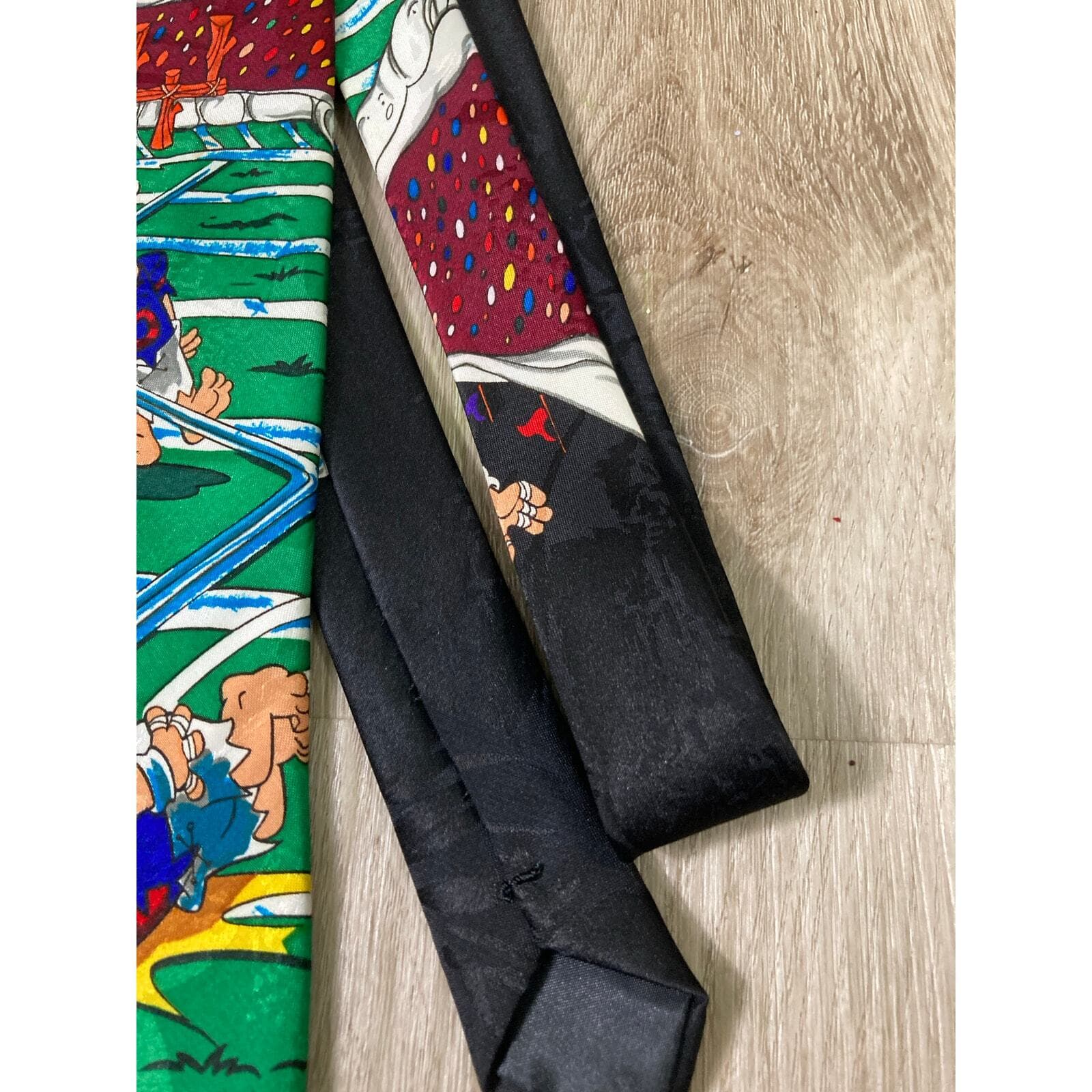 Vintage Hanna Barbera Fred Flintstone Men’s Novelty Necktie Multicolor Tie - Thumbnail 6