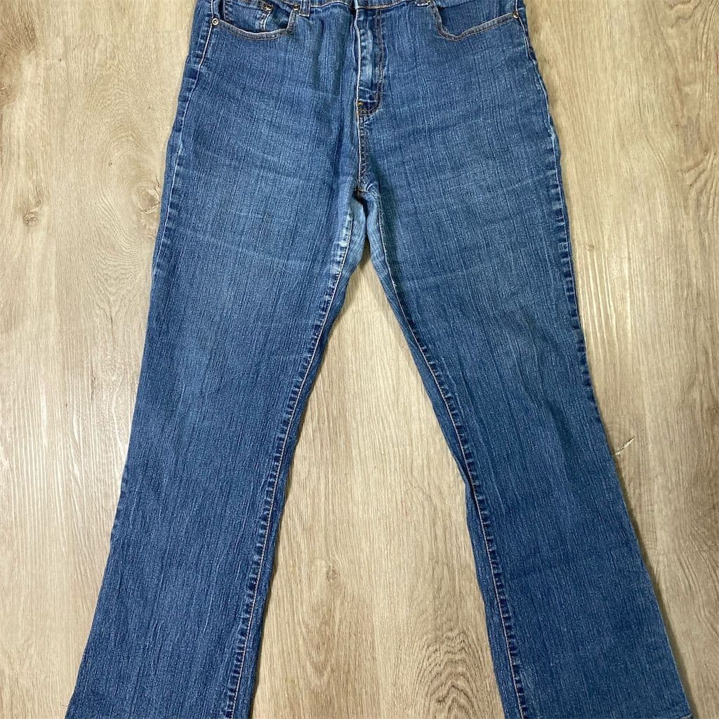 Adolfo Women's Straight Jeans Size 12 Blue Medium Wash Denim - Thumbnail 2