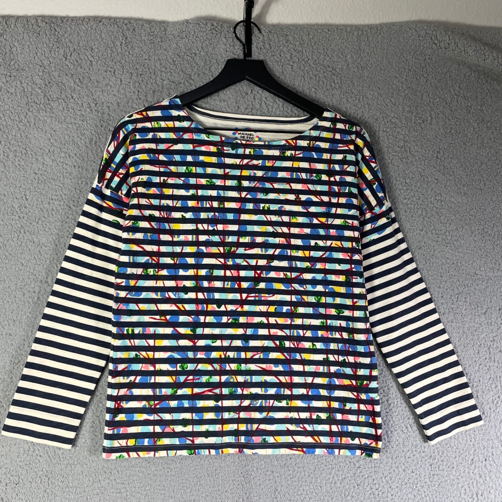Michael De Feo for J.Crew Striped Long Sleeve Tee Shirt XS Women's - Thumbnail 5