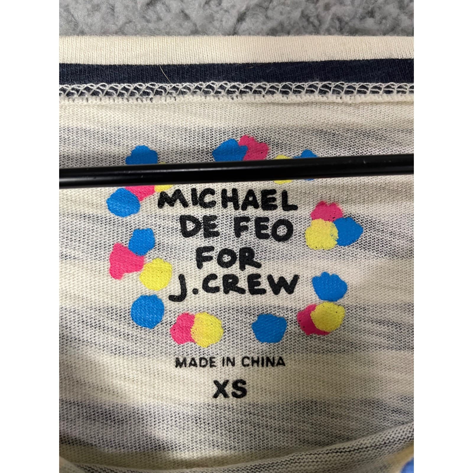 Michael De Feo for J.Crew Striped Long Sleeve Tee Shirt XS Women's - Thumbnail 2
