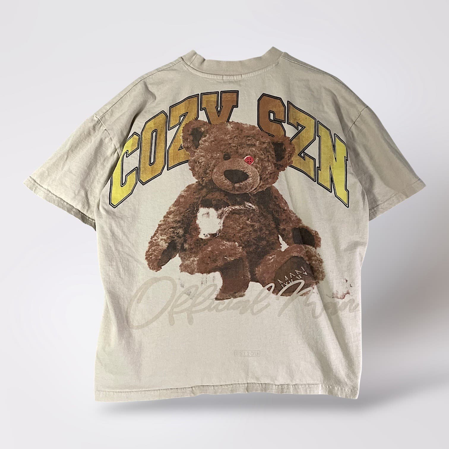 Cozy SZN Teddy Bear Graphic Print T Shirt Men's Size S Short Sleeve