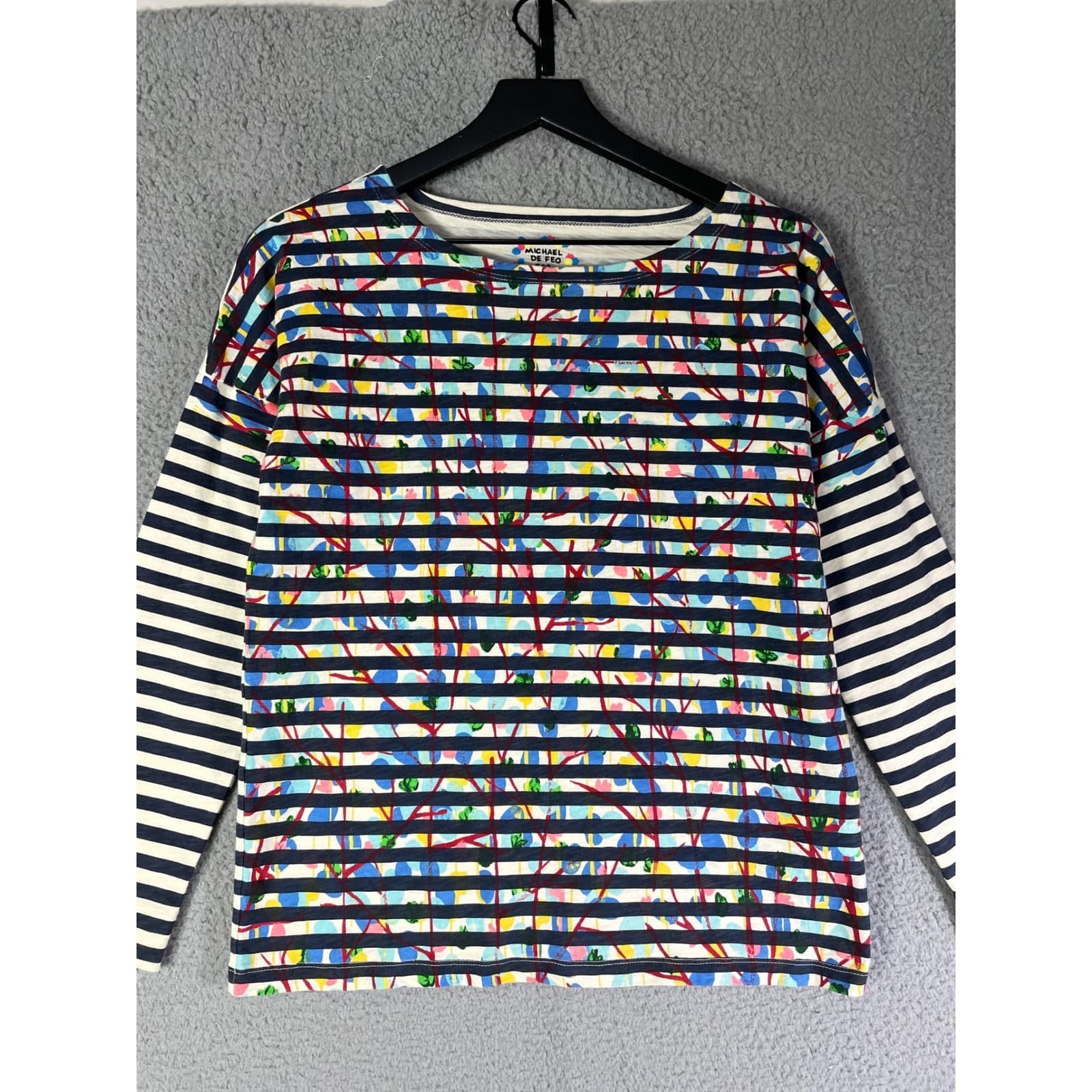 Michael De Feo for J.Crew Striped Long Sleeve Tee Shirt XS Women's - Thumbnail 7
