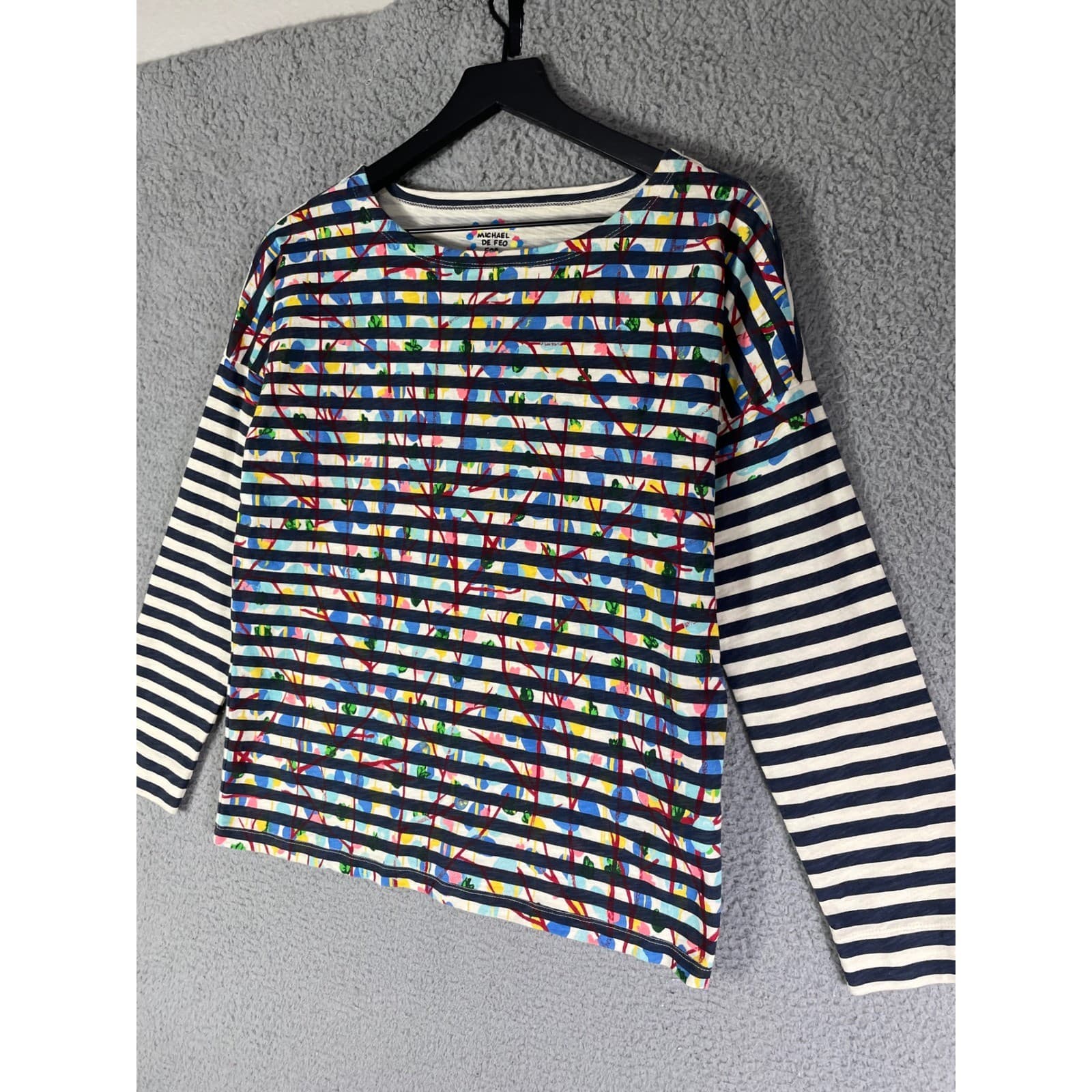 Michael De Feo for J.Crew Striped Long Sleeve Tee Shirt XS Women's - Thumbnail 9