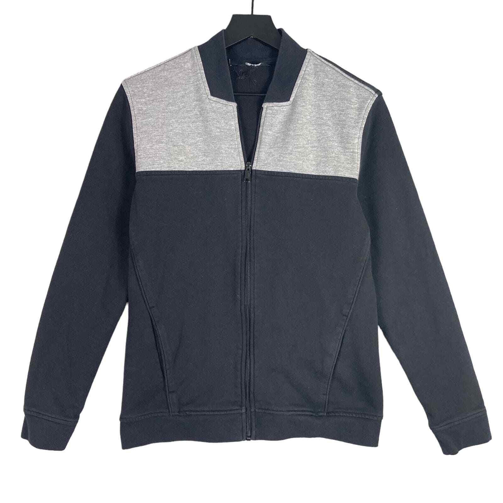 Alfani Men's S Black Gray Full Zip Cardigan Sweater Casual Fashion Comfortable - Thumbnail 2