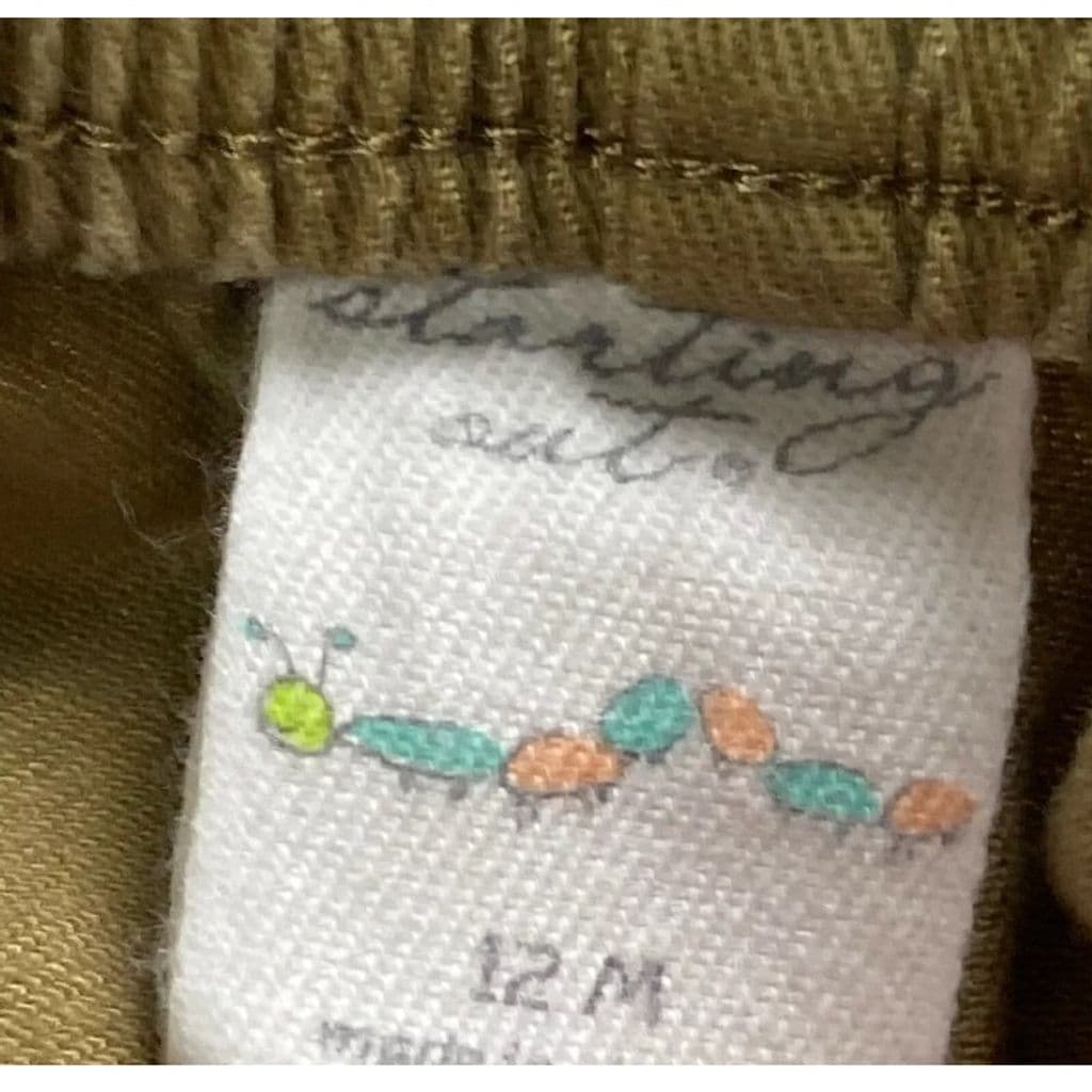 Starting Out Infant Tan Brown Pull-On Pants Size 12M Soft Cotton Baby - Thumbnail 2