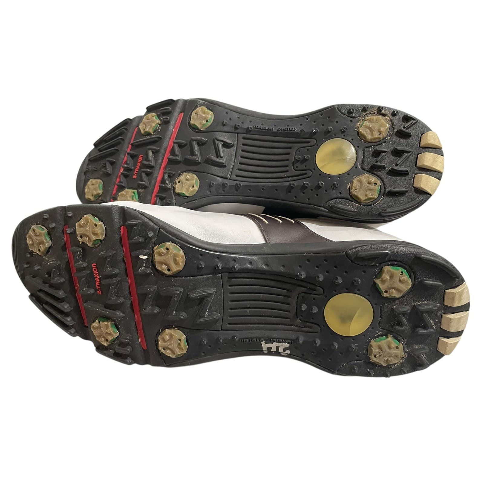 Adidas Golf Shoes Mens 9 Brown White Spiked Leather Lace Up Performance - Thumbnail 11