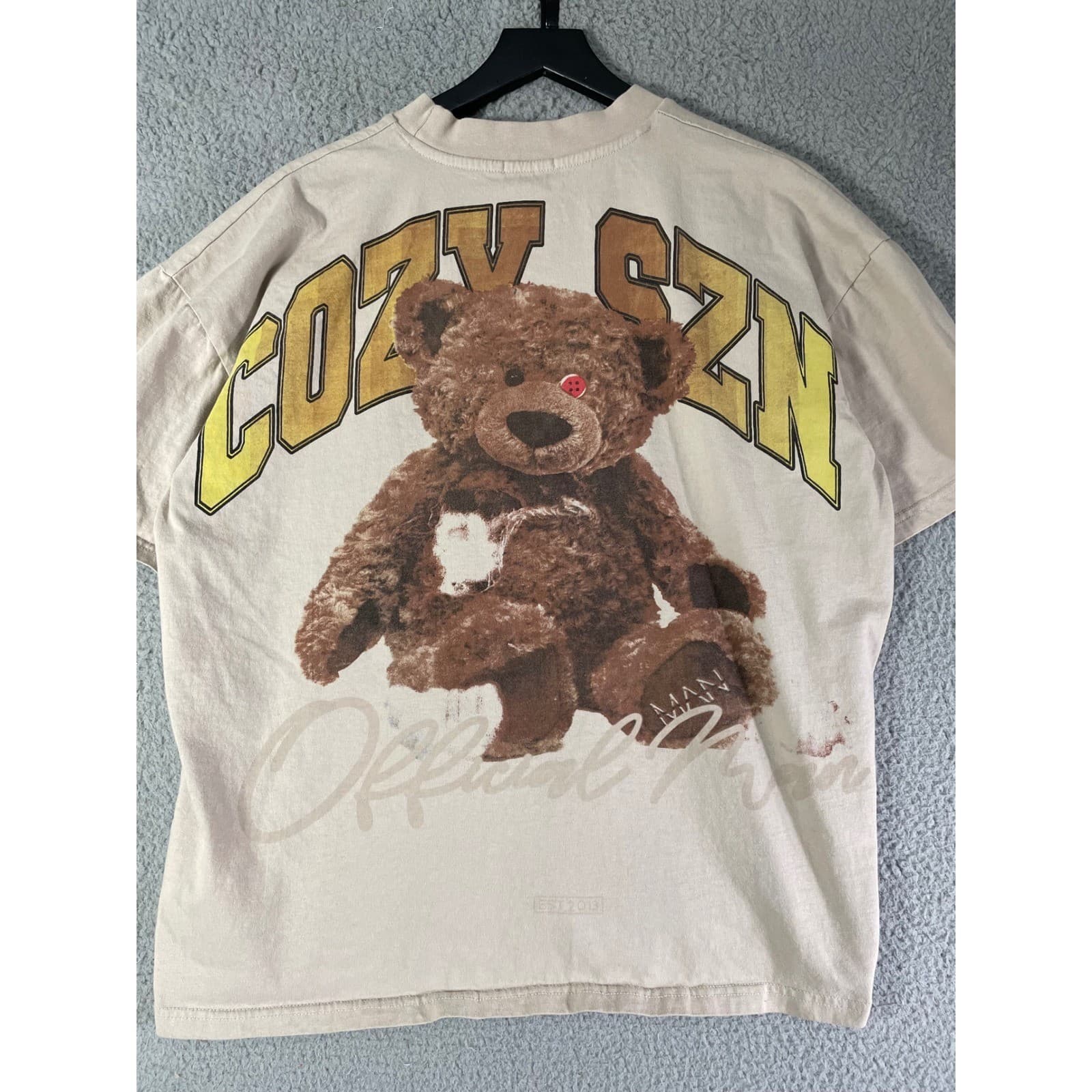 Cozy SZN Teddy Bear Graphic Print T Shirt Men's Size S Short Sleeve - Thumbnail 6