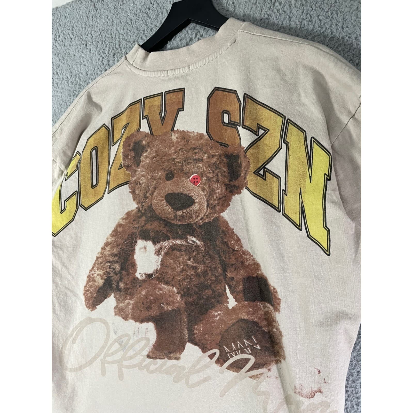 Cozy SZN Teddy Bear Graphic Print T Shirt Men's Size S Short Sleeve - Thumbnail 8
