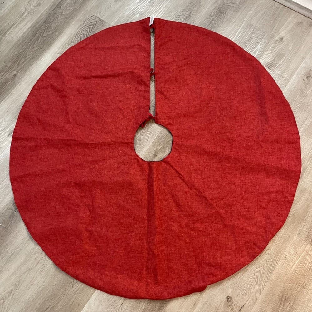 Jingles Joy Red Black Buffalo Plaid Christmas Tree Skirt Santa Sleigh Reindeer - Thumbnail 7