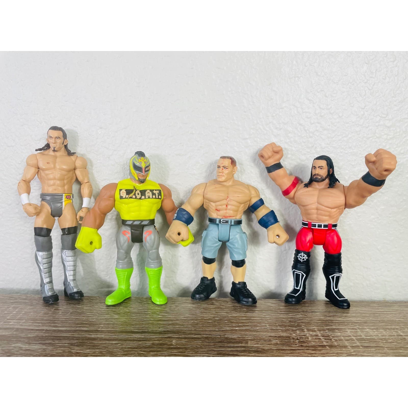 WWE Action Figure Lot 4 John Cena Rey Mysterio Wrestling Figures Toys - Thumbnail 2