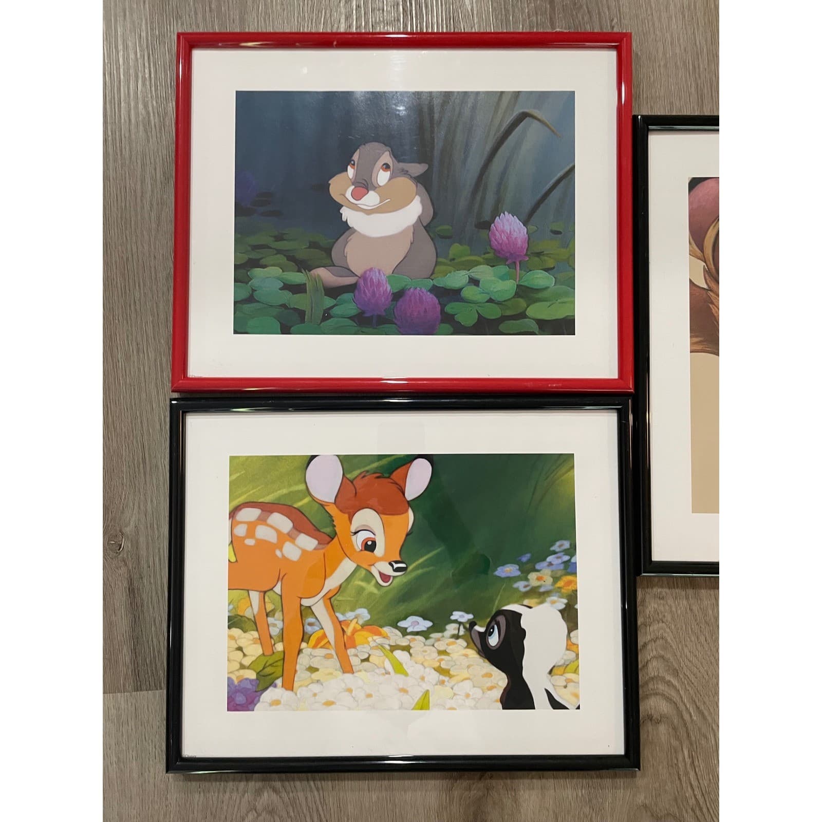 Disney Bambi Thumper Flower Framed Prints Set 3 Nursery Wall Art Decor - Thumbnail 3