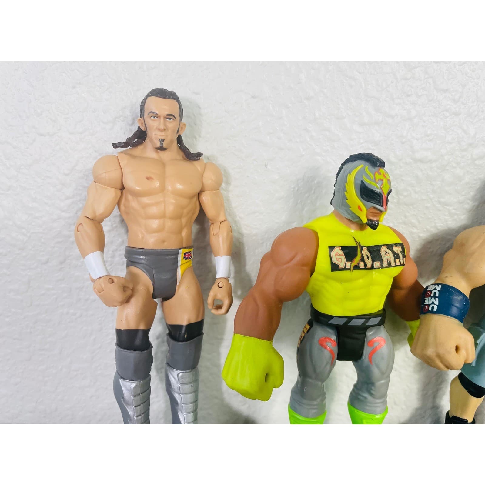 WWE Action Figure Lot 4 John Cena Rey Mysterio Wrestling Figures Toys - Thumbnail 3