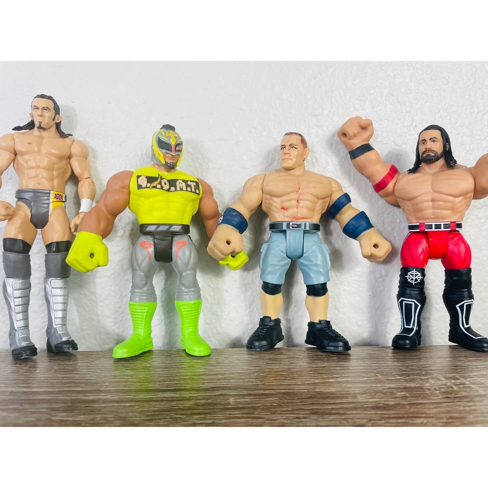 WWE Action Figure Lot 4 John Cena Rey Mysterio Wrestling Figures Toys - Thumbnail 6