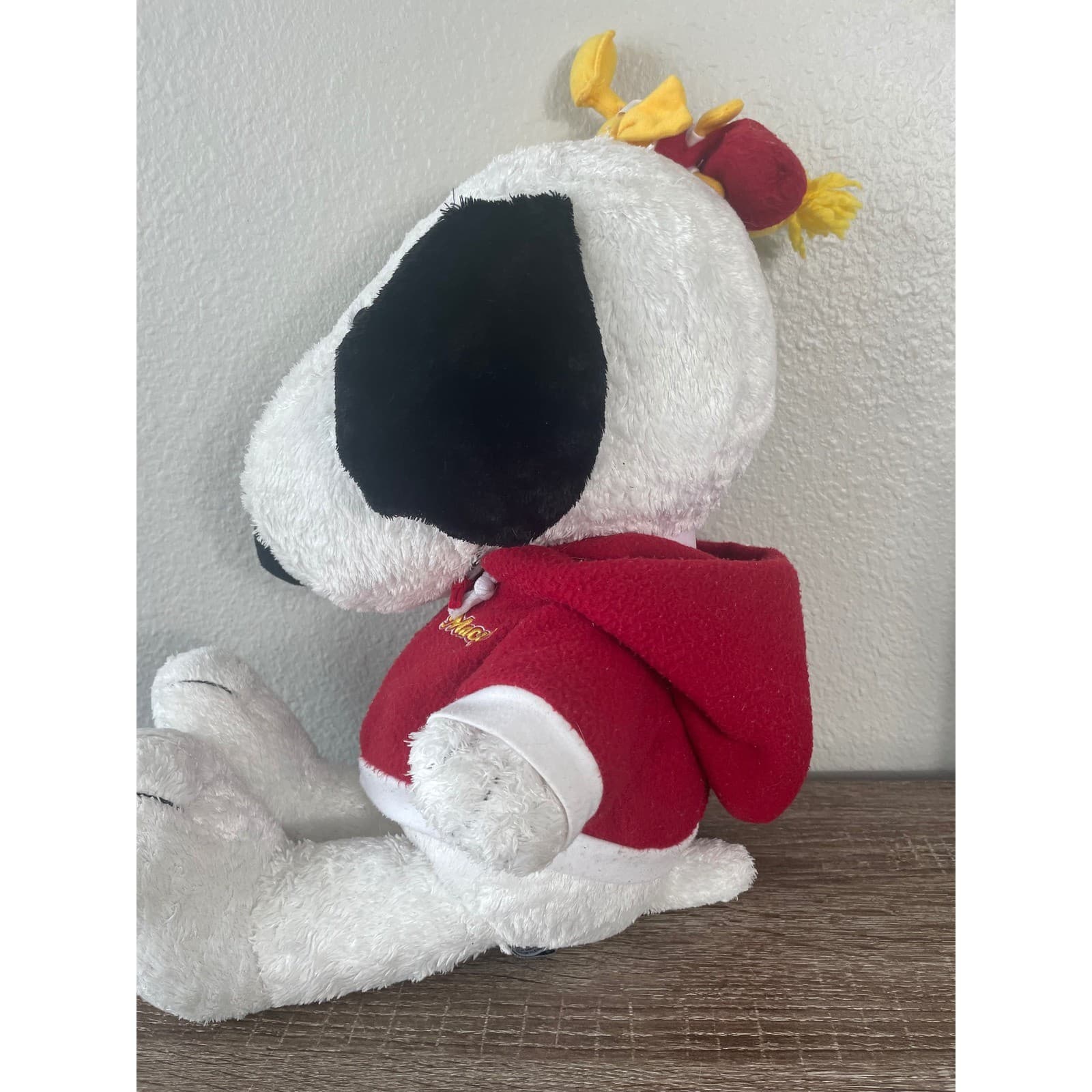 Vintage Snoopy Plush Woodstock Macys Red Jacket Peanuts 20 Inch United Feature - Thumbnail 8