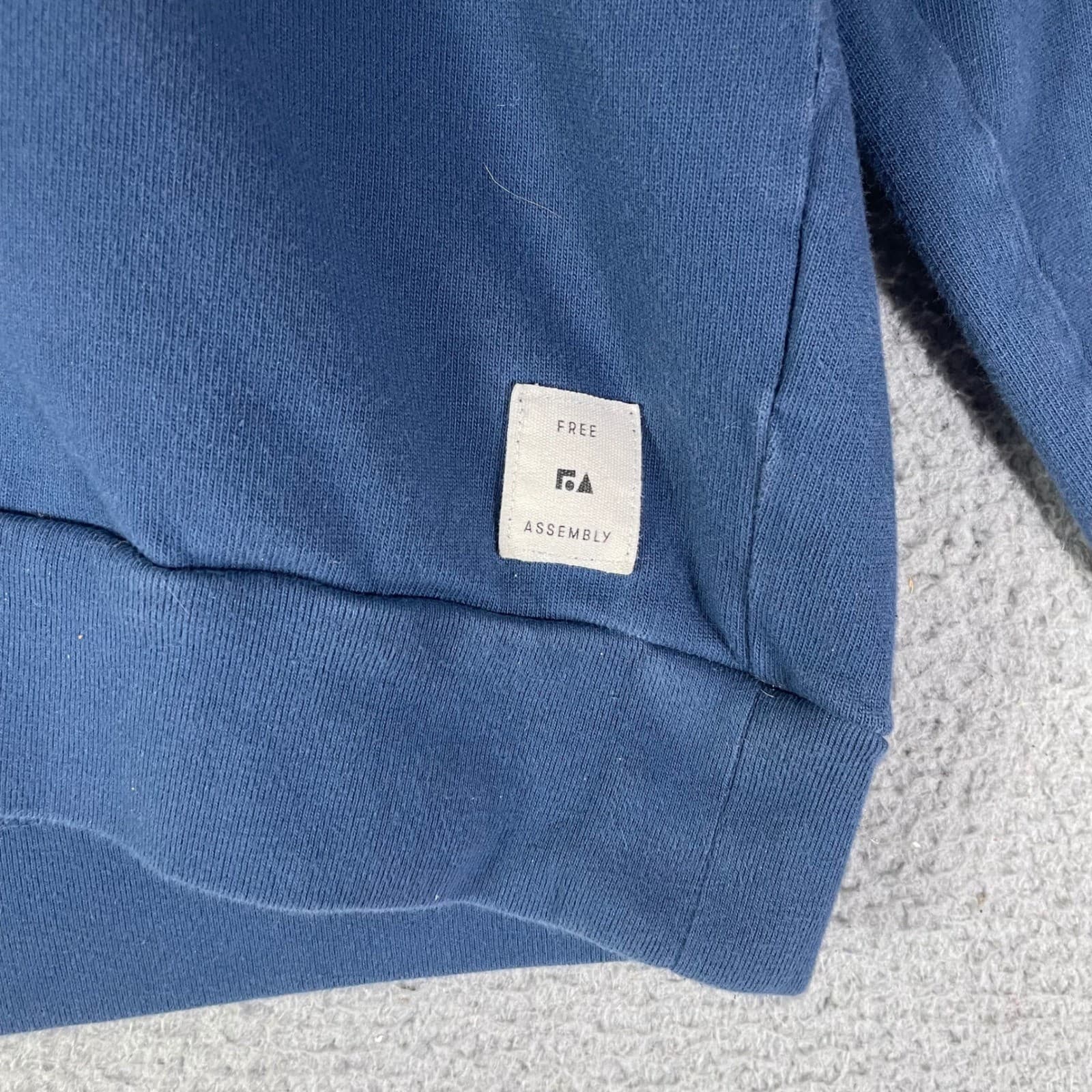 Free Assembly Men's Blue Orange Stripe Pullover Hoodie Sweatshirt Medium - Thumbnail 9