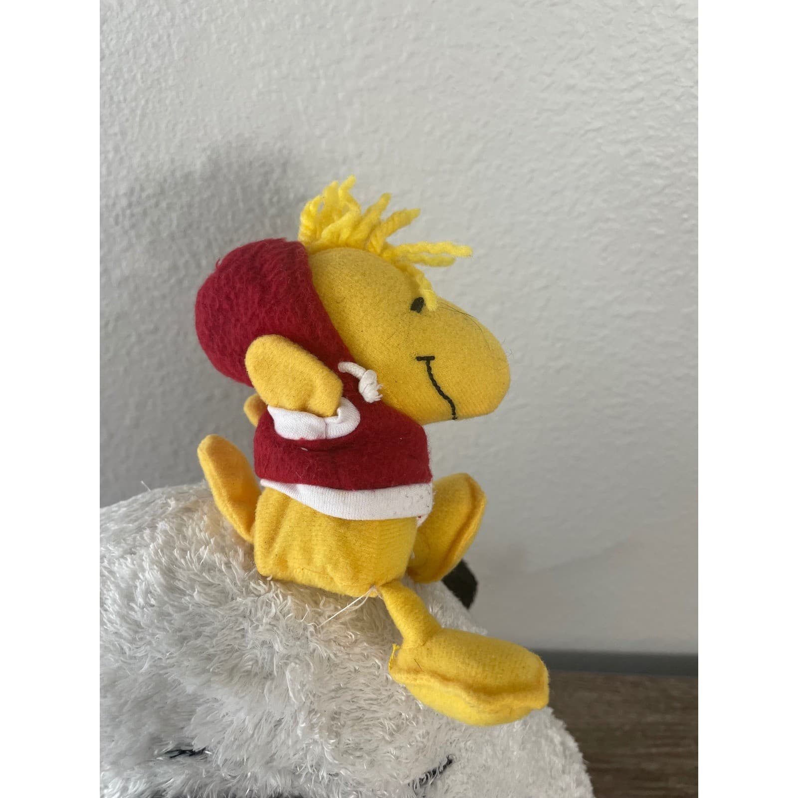 Vintage Snoopy Plush Woodstock Macys Red Jacket Peanuts 20 Inch United Feature - Thumbnail 9