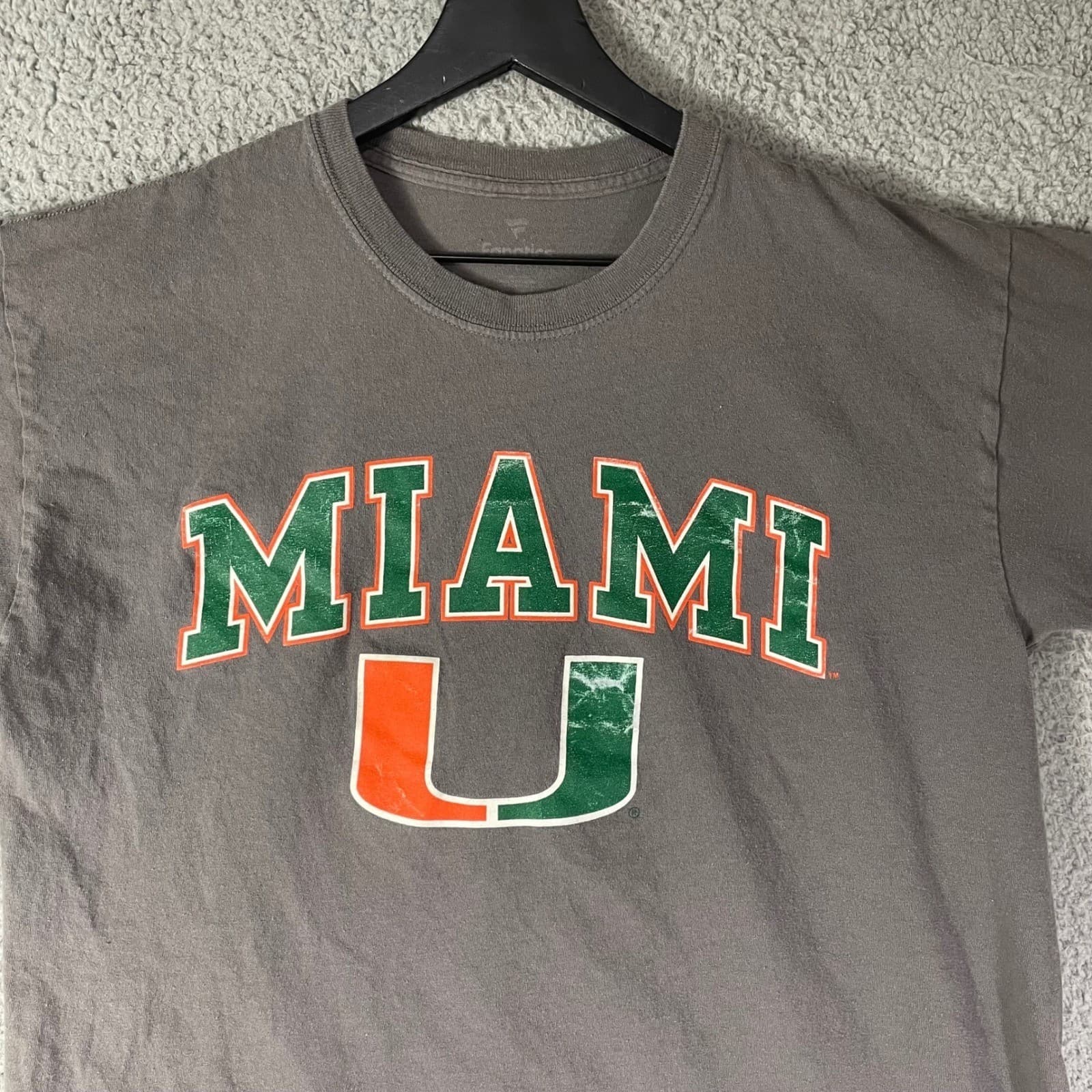 Fanatics Miami Hurricanes NCAA College Football T Shirt Men's Large Grey - Thumbnail 6