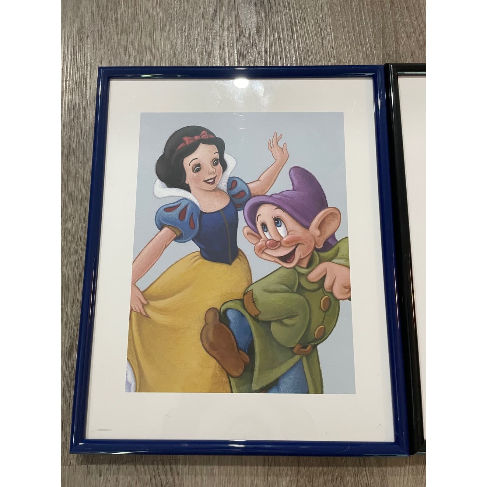 Disney Snow White Seven Dwarfs Framed Art Prints Set of 2 Vintage - Thumbnail 3
