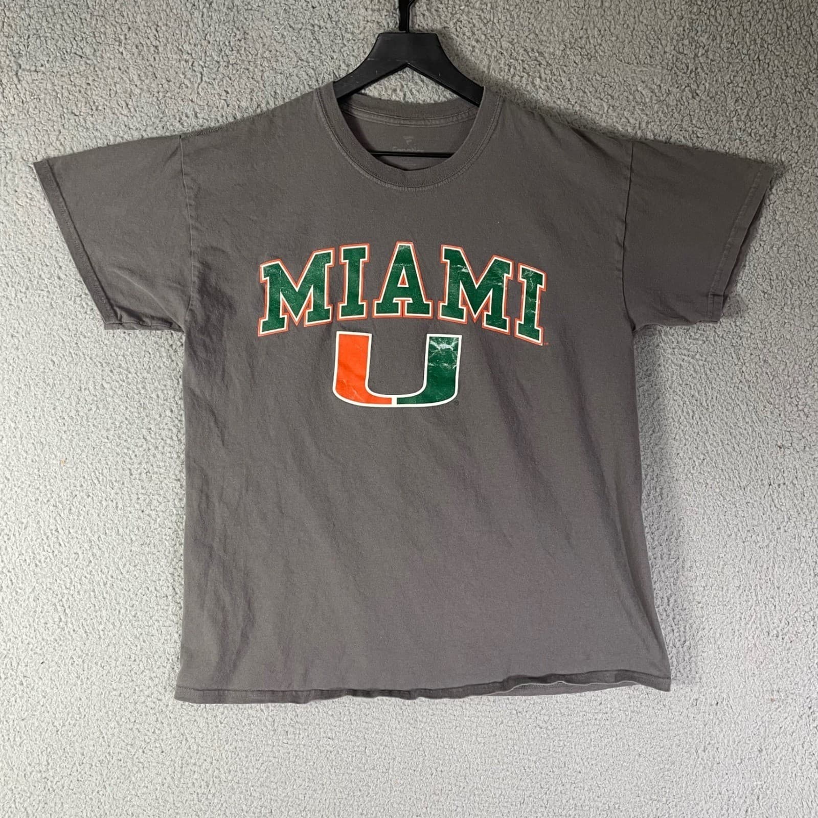 Fanatics Miami Hurricanes NCAA College Football T Shirt Men's Large Grey - Thumbnail 4