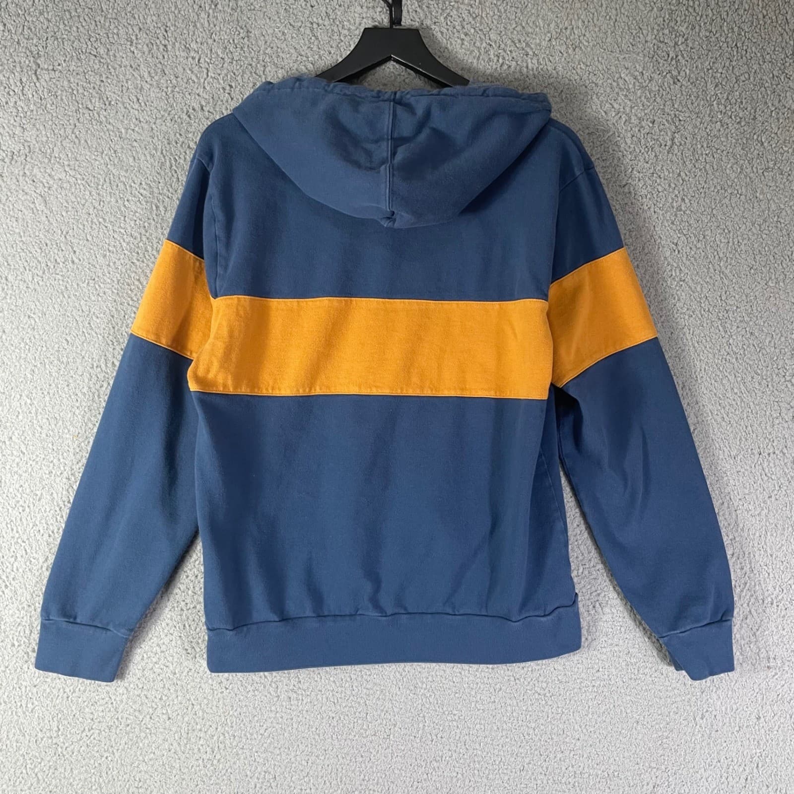 Free Assembly Men's Blue Orange Stripe Pullover Hoodie Sweatshirt Medium - Thumbnail 7